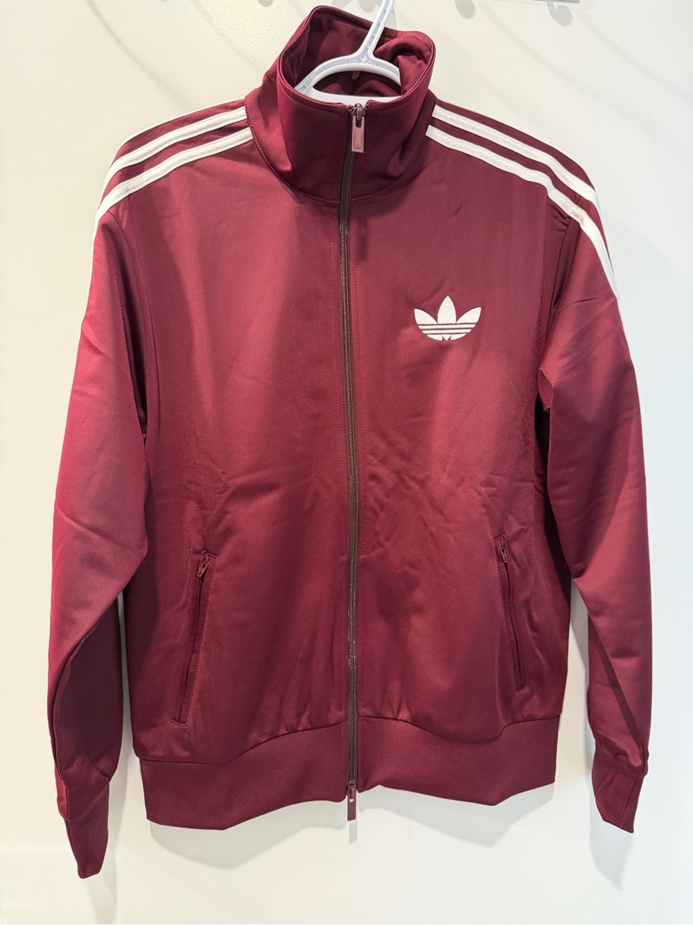 ✨Host pick✨adidas FB TT Loose Maroon Track Jacket - Picture 3 of 4